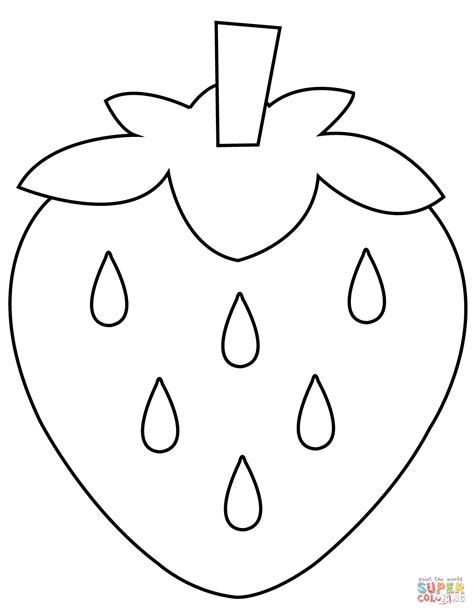 large strawberry coloring pages